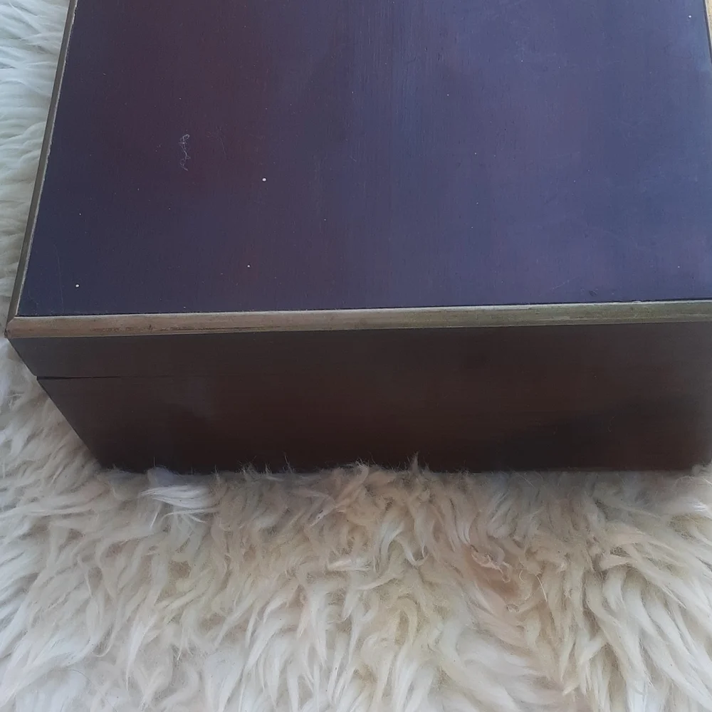Vtg Wood Chest Antique MCM
